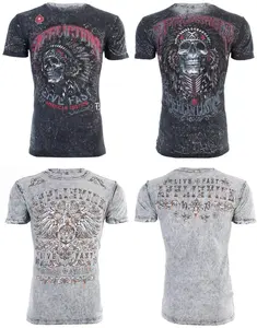 AFFLICTION American Customs IROQUOIS Short Sleeve Slim Fit REVERSIBLE T-shirt