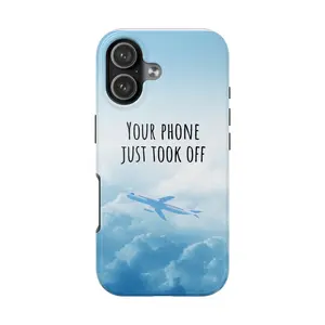 Blue Airplane Clouds Phone Case | Aviation Sky Travel Phone Case