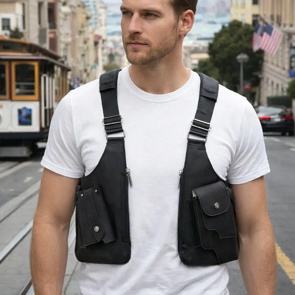 Adjustable Unisex Underarm Backpack, Anti-Theft Hidden Storage, Premium Leather, Lightweight Fanny Pack for Christmas, Halloween, Summer & Winter Gifts, Waist Belt Bag, Belt Shoulder Bags, Casual Waist Bag, Versatile Bag, Portable Waist Bag, Waist Packs