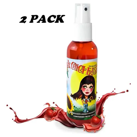 La Chica Fresita Spray 130ml Strawberry Scent Air Freshener 2 Pack - Refreshing Fragrance for Your Space