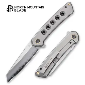 North Mountain Blade Echo 2506-Hole – 3.5" SLD-Magic Sheepsfoot Titanium Frame Lock Knife