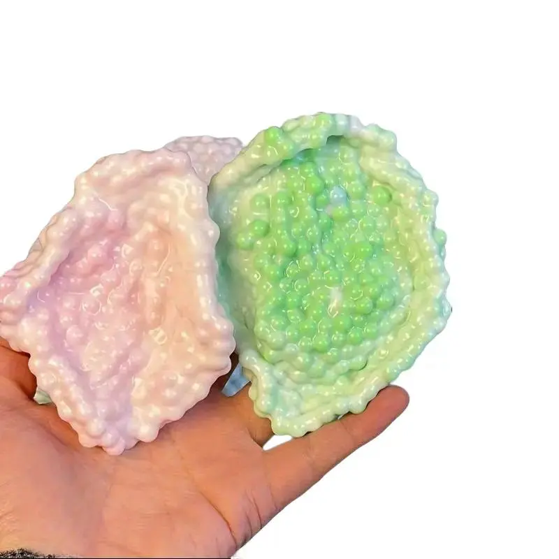 Handmade Green Kneaded ASMR Relaxation Ball with Bursting Beads - Soft Ball Design, No Battery Needed, Ideal for Carnival, Easter Stocking Stuffers (Sports & Outdoor Stress Relief Accessory)