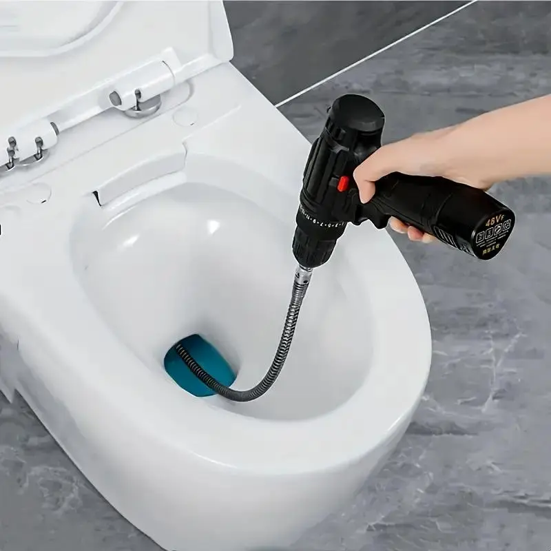 Electric Pipe Dredging Device, 1M Toilet Clog Dredging Tool, Kitchen Sewer Dredging Tool, Bathroom And Toilet Cleaning Supplies, Plumbing Tool