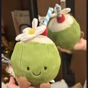 Jellycat Amuseables Coconut Plush, Ultra Soft Stuffed Coconut Toy, Cute Tropical Plush Gift for Kids & Adults