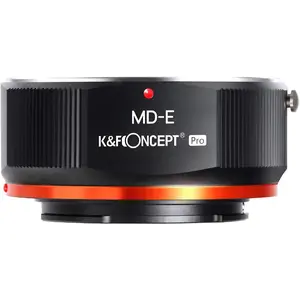 K&F Concept Metal Aluminium MD to NEX Lens Adapter, Camera Accessory for Minolta MD MC Lenses to Sony NEX E Mount Mirrorless Cameras, with Matting Varnish Design (Compatible with A6000 A6400 A7II A5100 A7 A7RIII)