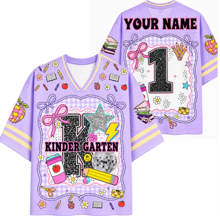 Girly Pencil Preppy Back to School Mesh Jersey
