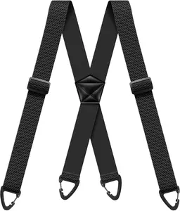 Hidden Suspenders for Men, X‑Back Adjustable Elastic Invisible Under Clothes Braces with 4 Snap Loops posture corrector