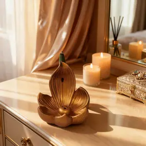 Lotus Seat Inverted Incense Resin Diffuser, Multifunctional Home Decor, Suitable for Yoga and Meditation, Crafted Artpiece