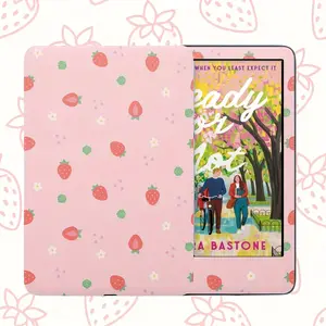 Protective sticker for Kindle Paperwhite 10th/11th/12th Generation & Kindle 11th Gen 2022 (6") - Strawberry background Kindle sticker, perfect fit for KPW4-KPW5-KPW6-K11 Decorative stickers Decal Sticker Fruit Stickers