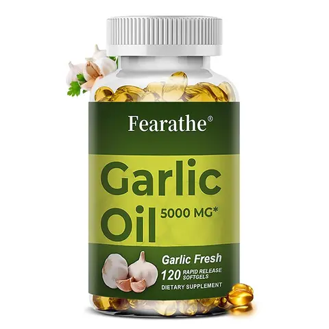 Fearathe Garlic oil Health Supplement - Supports Blood Circulation, Heart Health - 120 Capsules
