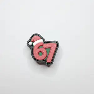 3D Printed 67 Hat Fidget Clicker Keychain
