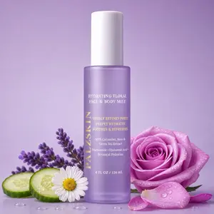 PALZSKIIN FLORAL Rose Water Hydrating Facial Mist with Hyaluronic Acid & Niacinamide for Sensitive Skin - Gentle Moisturizer with Lavender Hydrosol - 6oz