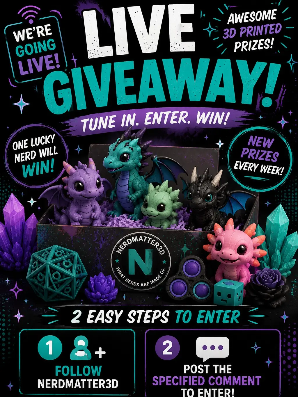 TikTok LIVE Giveaway | NerdMatter3D Community Giveaway