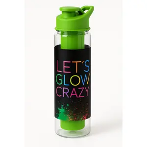 Let's Glow Crazy Plastic Water Bottle