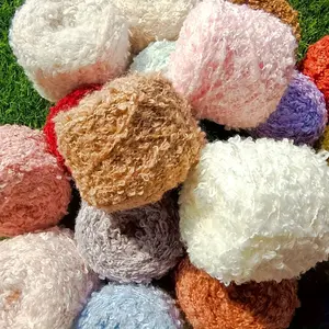 2025 Chunky Yarn Chenille Yarn 4-Skein Pack Small Fragrance Circle Yarn Hand-Dyed DIY Scarf Sweater Crochet Knit Textured Knitting Yarn for All Seasons 365 Days Use