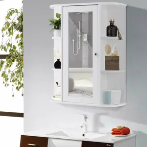 Bathroom Wall Mount Cabinet Storage Shelf, Toilet Shelf with mirror