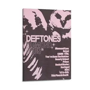 2D Flat Diamond Eyes by Deftones Canvas Painting Oil Painting Wall Art Canvas Poster Decorative Painting Corridor Decoration Home Ornaments Artistic Print