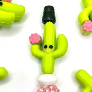 I Wet My Plants 3D Silicone Focal Beads - Cactus Shape Beading & DIY supplies
