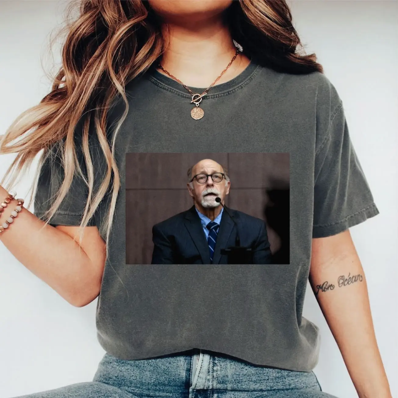 Dr Donald Condie Middle Finger Courtroom Lawyer Portrait T Shirt
