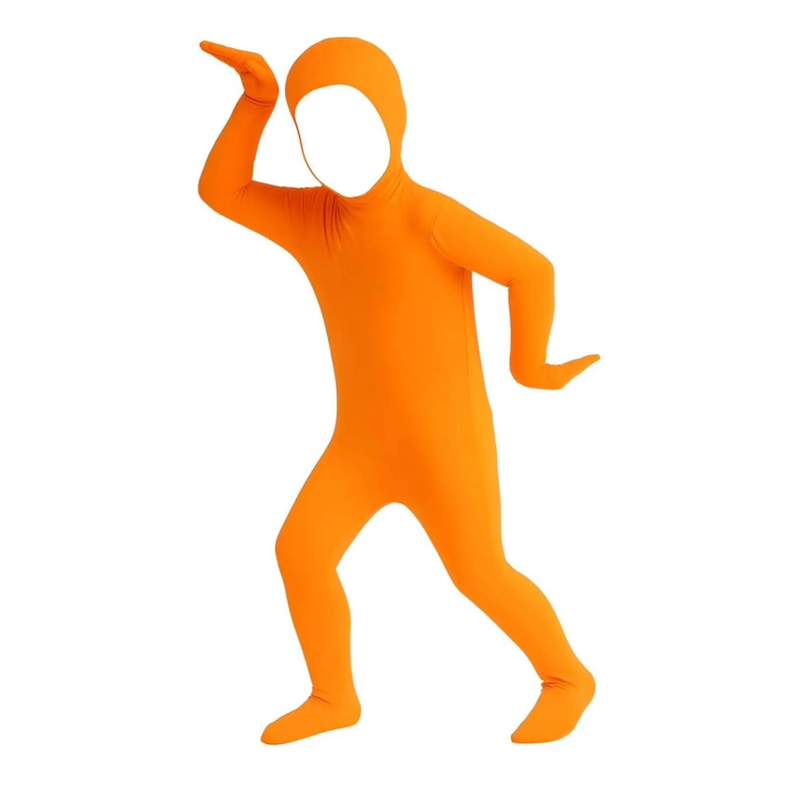 Kids High Stretch Spandex Halloween Cosplay Bodysuit Costume Open Face Unitard Child Full Body Skin Suit