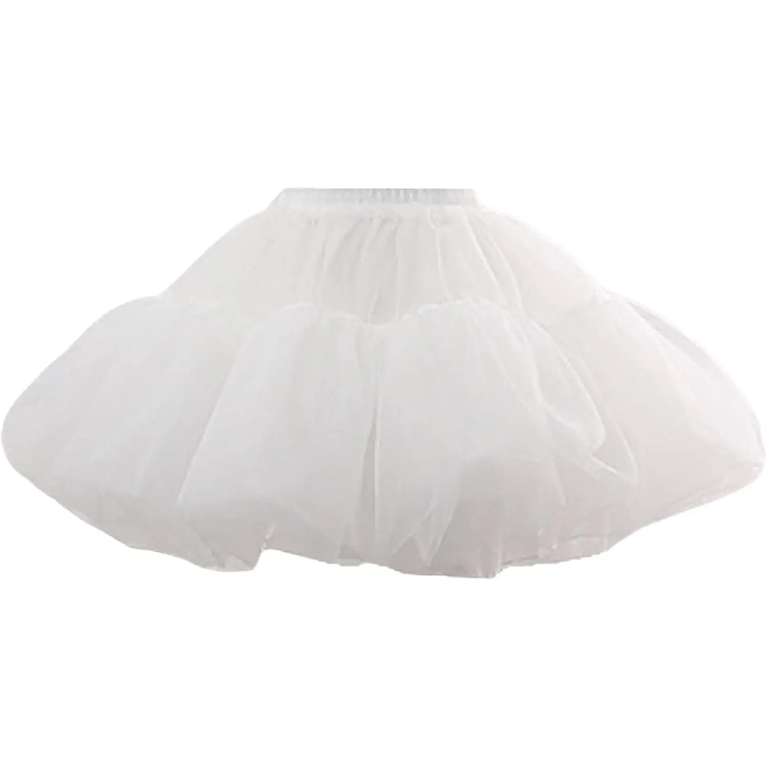 Women'S Petticoat 50s 4 Levels Hoopless Short Length Tulle Crinoline Underskirts Dress Bubble Skirt Above