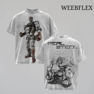 Atom x Noisy Boy Real Steel Movie Shirt, Men Graphic Tees, Streetwear Graphic Tee, Washed Streetwear, Oversized TShirt Men, Unisex Tee, Vintage Cotton