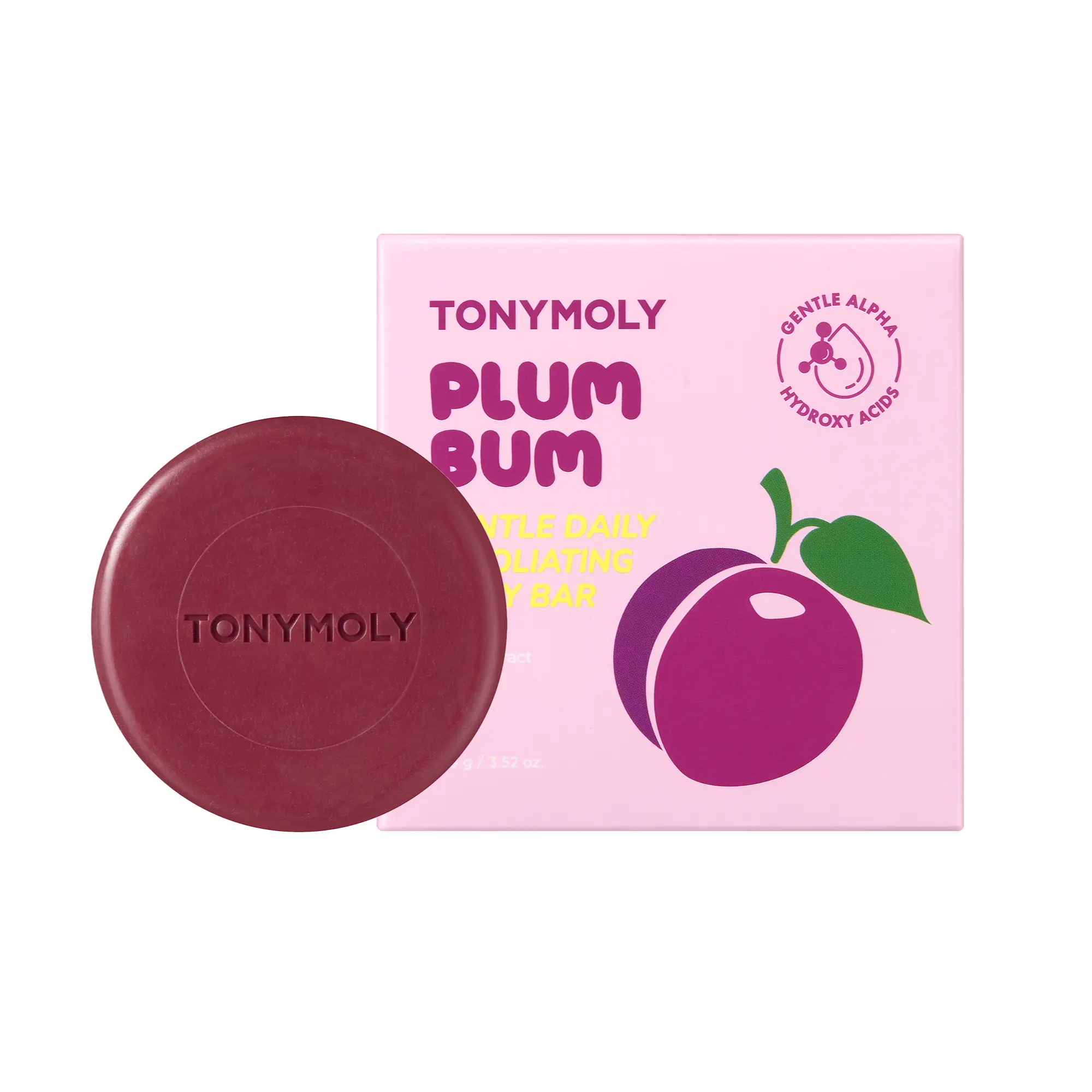 Plum Bum Gentle Daily Exfoliating Body Bar Smooth Aha