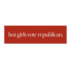 Hot Girls Vote Republican Bumper Sticker, Conservative Decal, Political Campaign Accessories, Patriotic Car Magnet