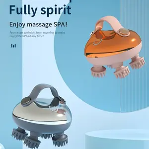 Portable Rechargeable Electric Scalp Massager, Handheld with Anti-Drop Strap, 4 Detachable Massage Claws, 3 Speed Modes, Ideal Gift, USB Rechargeable Massagers