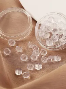 30pcs Hypoallergenic Silicone Earring Backs, Soft Clear Rubber Stoppers for Studs, Comfortable & Secure Fit for Women, Includes Storage Container
