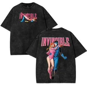 Atom Eve x Mark v2 Invincible War Menswear T-Shirt, Comics & TV Show Themed Top, Fashion Cotton, Full Colors, Full Sizes, Unisex Short-Sleeve