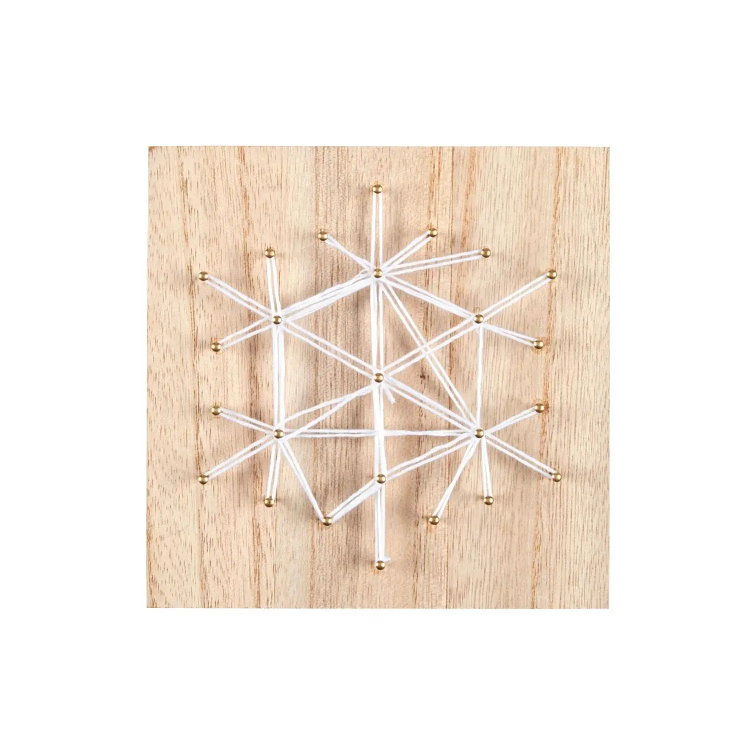 Hangable Wooden Snowflake String Art Craft Kit, Christmas Wall Decor for DIY Beading & Jewelry Making Hobbies