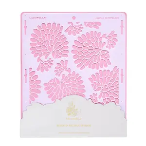 LIBERTAD Reusable Plastic Cake Stencil, Bakeware Decorating Tool with Pinhole Cutouts, Reuse