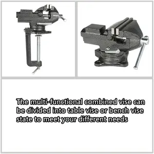 Bench Vise 3.3In Dual-Purpose Combined Universal Rotate 360° Work Clamp bench  vise