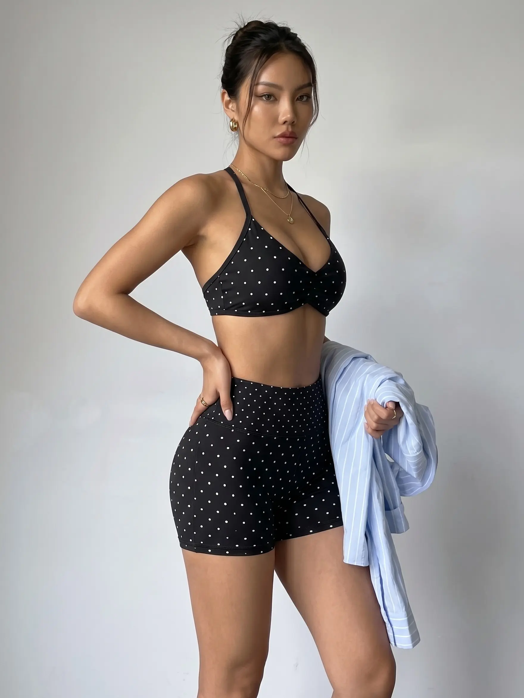 Body-Sculpting Women's 2 Piece Sporty Set, High Waisted Tight Shorts and Slim Fit Tank Top, Breathable Summer Activewear for Yoga, Running and Gym