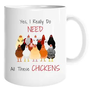 Chicken Coffee Mug 11 or 15 oz Yes I Really Do Need All These Chickens Funny Mug Chicken Gift Idea 11 oz Ceramic Classic