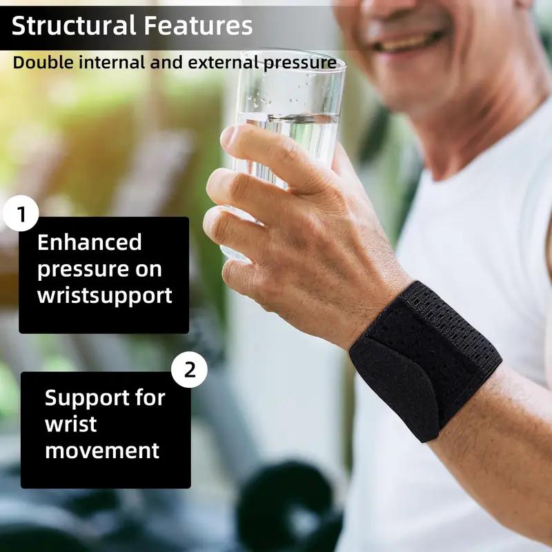 2 Pcs Carpal Tunnel Wrist Brace, Ultra Thin Compression Support Strap, Adjustable Wrist Strap, For Weightlifting, Tennis and Fitness, Suitable for Teenagers and Women