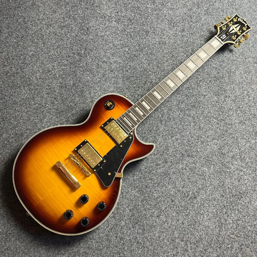 Gibson Brown LP Electric Guitar, Rosewood Fingerboard, HH Pickups, Gold Accessories, Fixed Bridge, 22 Frets, Professional Recording Guitar