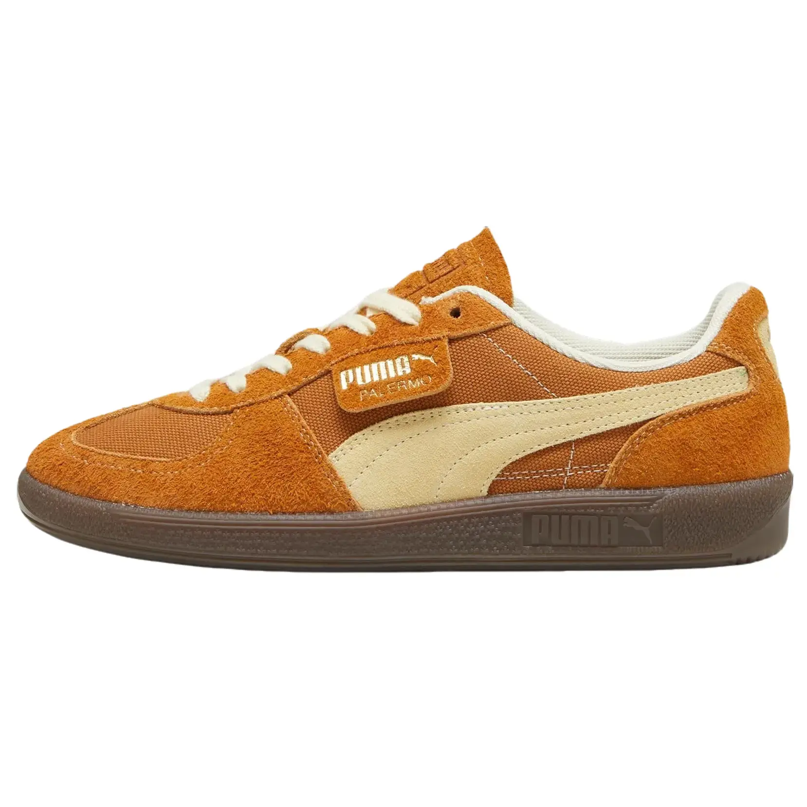 Men's Puma Palermo Vintage 'Caramel Latte' Sports Sneaker, Premium Suede, Terrace Silhouette, Leather Stripe, Cushioned Insole, for Everyday Wear