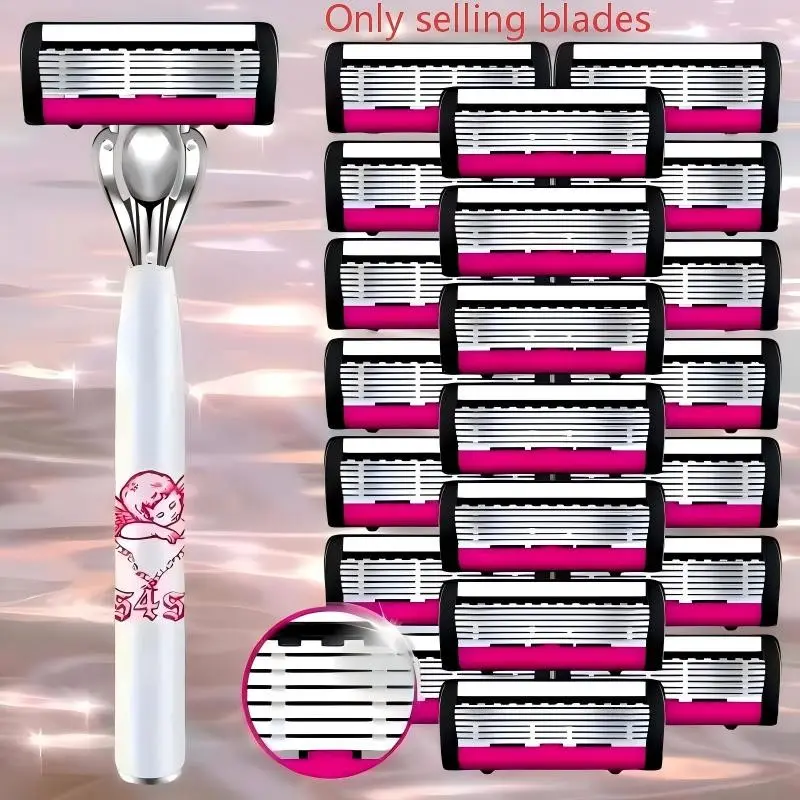 Stainless Steel Shaving Razor Replacement Blades, Shaver Razors, Shaving Products, Manual Shaver Tool for Men and Women, Smooth Pain-Free Hair Removal, Perfect Gift