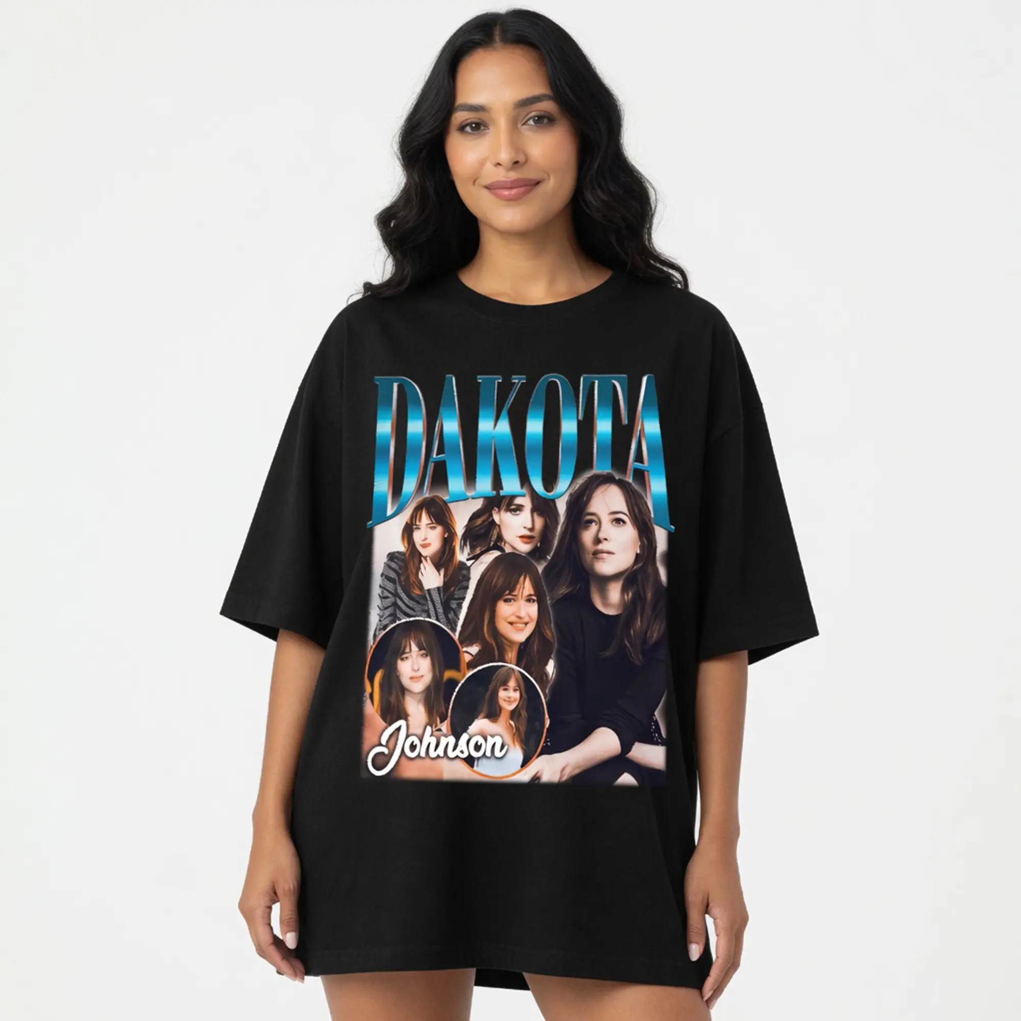 Dakota Johnson Inspired Vintage T-Shirt – Actress Movie Fan Tee Fit Top Womenswear Flat