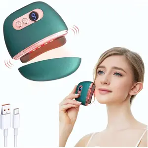 Electric Face Massager & Body Scraper Tool, Premium Device For Facial Lifting, Skin Tightening, Jawline Sculpting, Face Lift, Double Chin,Heat/Electric Vibration, Anti-Aging/Wrinkles