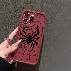 Spider Web Pattern Phone Case, Anti-drop Cellphone Protective Case, Total Protective Shockproof Mobile Phone Cover for iPhone, Casing
