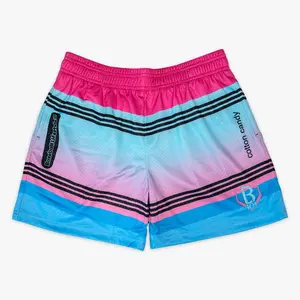 Baseball Lifestyle 101 Youth Crayon Mesh Shorts – Kids’ & Teens' Summer Streetwear, Breathable Multi-Color Artistic Graphic Shorts for Sports & Play