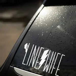 "Line wife" Permanent Decal Sticker - Car/Truck Permanent Decal Sticker