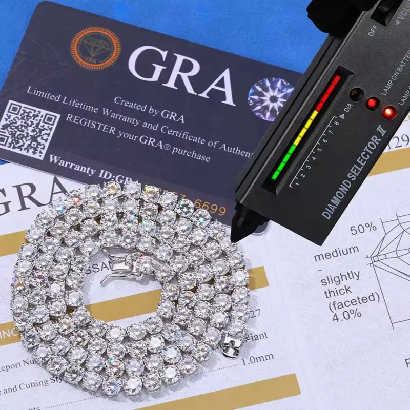 VVS Moissanite Tennis Chain