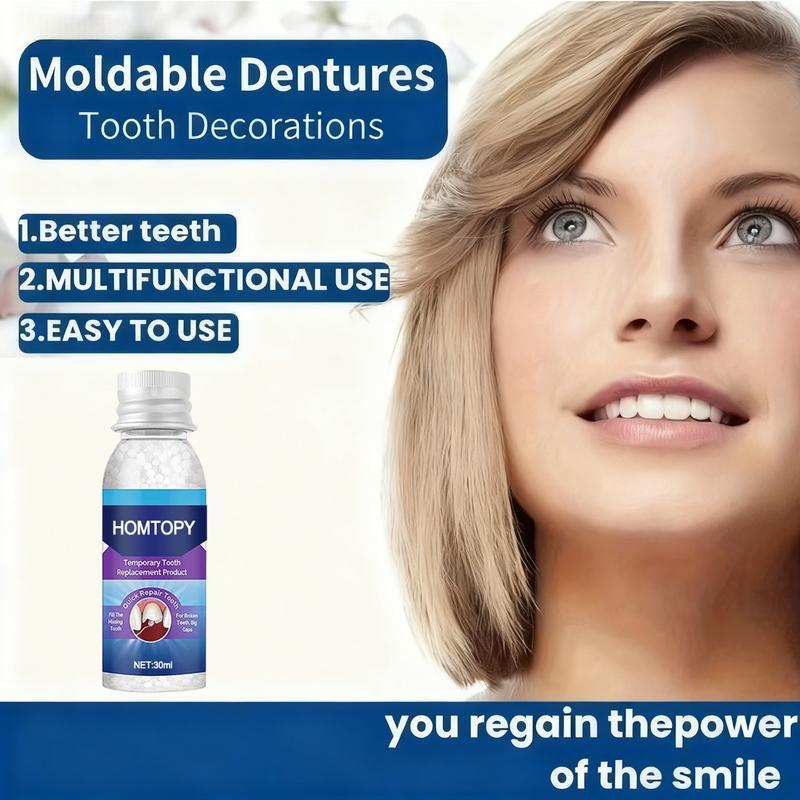 Moldable Dental Gel,Dentures Temporary Fillings,Temporary Tooth Filling,Denture Kit,Oral false tooth fake,Denture,Restoration Beads