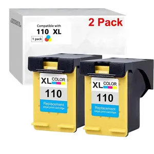 High Pages 2Pack Compatible with HP 110 Ink Cartridge Tri-Color (CB304AN) Tricolor Ink Cartridge for photosmart Printer