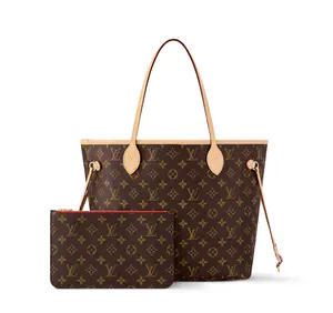 Pre-owned Louis Vuitton LV Monogram Neverfull MM with Fuchsia Interior