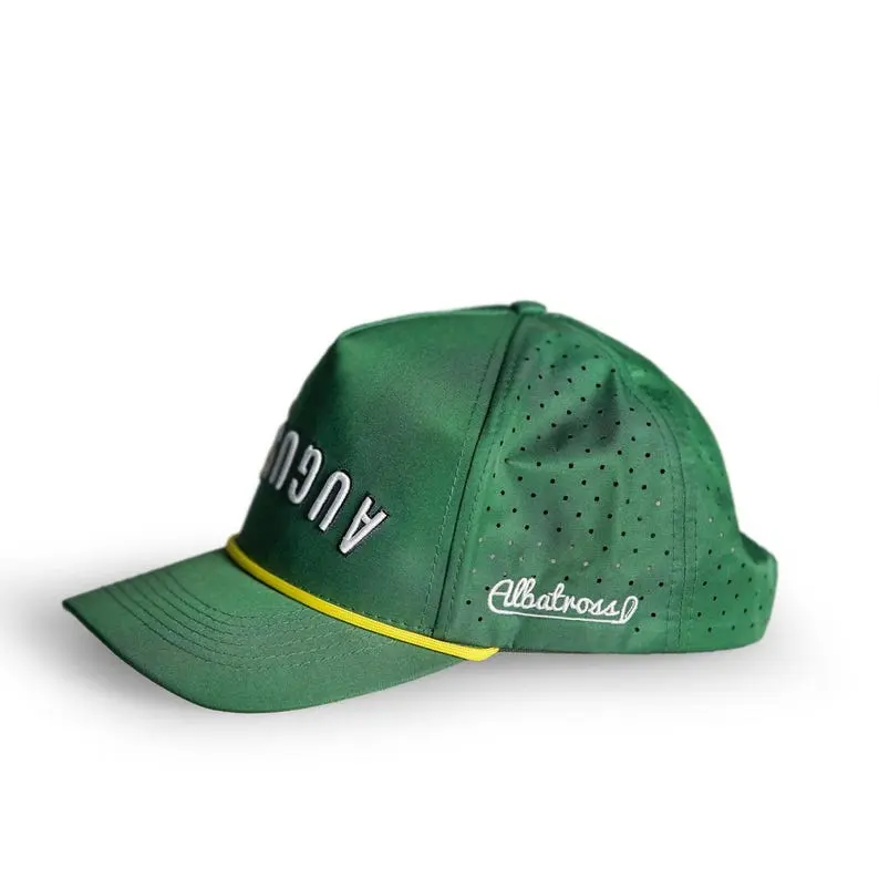 Albatross Augusta Hat - Green Duck Camo Venture Collection Adjustable Snapback with Personalized Leather Patch